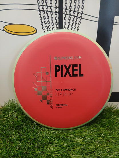 Simonline Pixel disc golf putter in Electron plastic, ideal for putt and approach shots on grass.